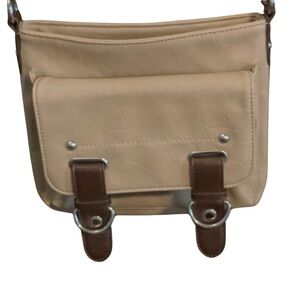 Charming Charlie Beige and Taupe Patterned Bag